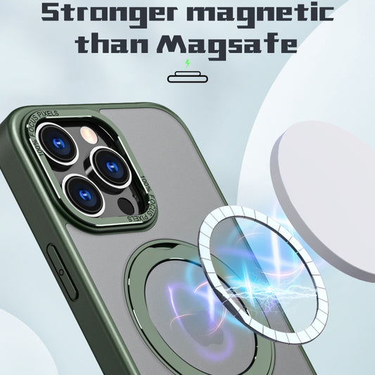 For iPhone 14 Pro Max Wing Series MagSafe Magnetic Ring Holder Phone Case(Green) - iPhone 14 Pro Max Cases by buy2fix | Online Shopping UK | buy2fix