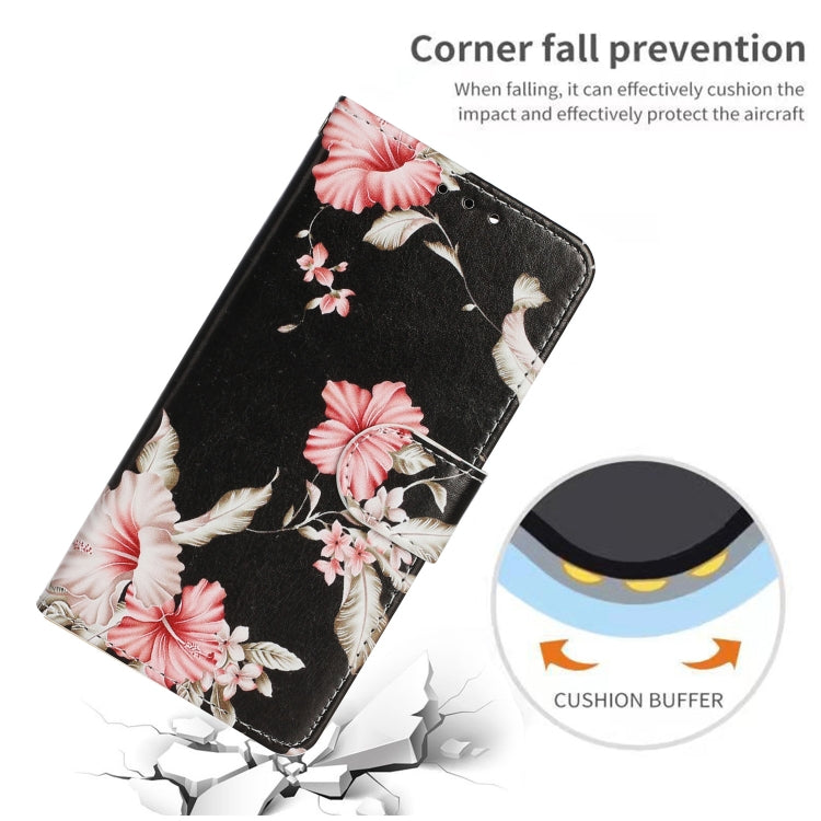 For iPhone 16 Plus Colored Drawing Marble Pattern Leather Phone Case(Azalea) by buy2fix