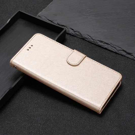For iPhone 16 Pro Max Silk Texture Horizontal Flip Leather Phone Case(Gold) by buy2fix