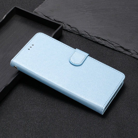 For iPhone 16 Plus Silk Texture Horizontal Flip Leather Phone Case(Light Blue) by buy2fix
