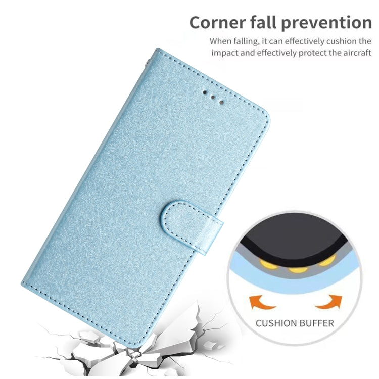 For iPhone 16 Silk Texture Horizontal Flip Leather Phone Case(Light Blue) by buy2fix