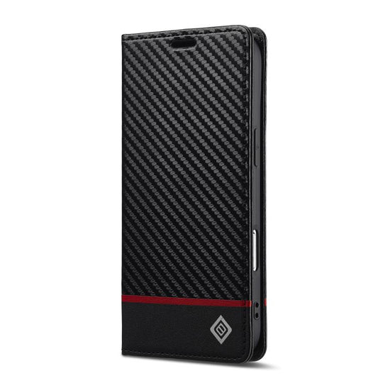 For iPhone 17 Air LC.IMEEKE Carbon Fiber Leather Phone Case(Horizontal Black) - iPhone 17 Air Cases by LC.IMEEKE | Online Shopping UK | buy2fix