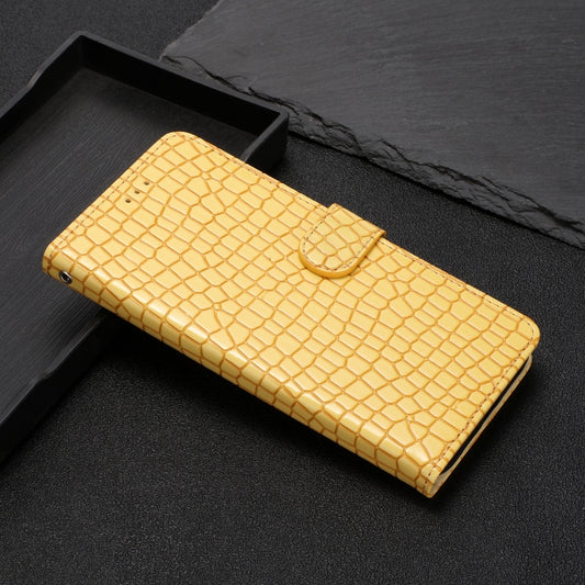 For iPhone 16 Crocodile Texture Horizontal Flip Leather Phone Case(Yellow) by buy2fix