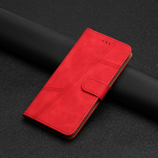 For iPhone 16 Plus Skin-feel Stitching Leather Phone Case(Red) by buy2fix
