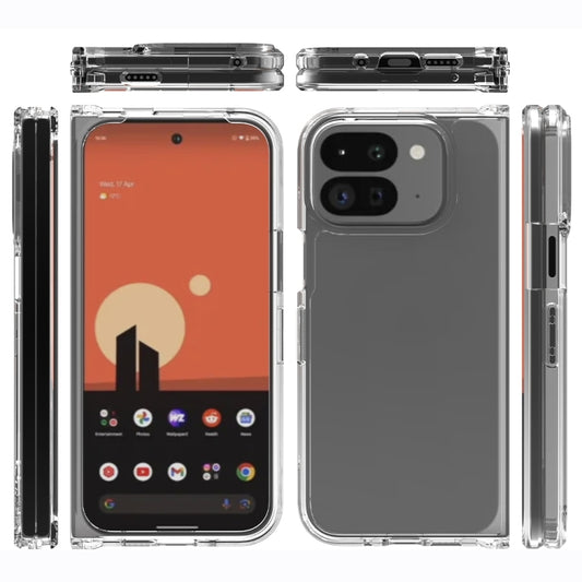 For Google Pixel 9 Pro Fold Scratchproof Acrylic TPU Phone Case(Transparent) by buy2fix