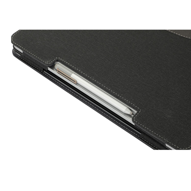 For Microsoft Surface Laptop Studio 2 Cotton Cloth Texture Leather Laptop Protective Case(Black) by buy2fix
