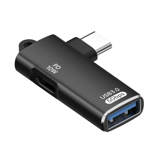 ADS-617B 5Gbps PD10W USB-C / Type-C to USB OTG Adapter(Black) - OTG Adapter by buy2fix | Online Shopping UK | buy2fix
