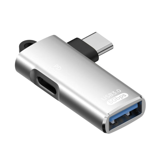 ADS-617B 5Gbps PD10W USB-C / Type-C to USB OTG Adapter(Silver) - OTG Adapter by buy2fix | Online Shopping UK | buy2fix