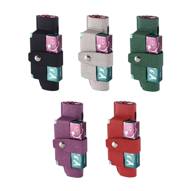 For IQOS ILUMA i ONE Electronic Cigarette Three-star Pattern Portable PU Storage Bag(Black) by buy2fix