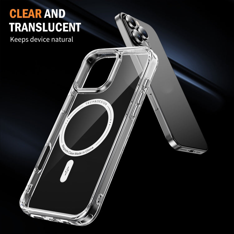 For iPhone 16 Pro Airbag Magsafe PC Hybrid TPU Phone Case(Transparent) by buy2fix