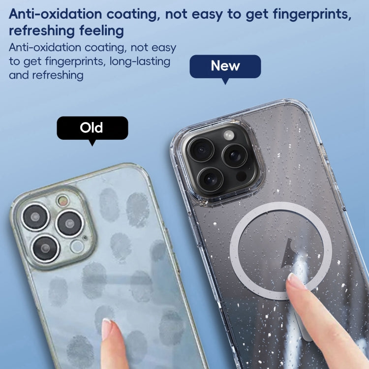 For iPhone 16 Pro Glitter Powder MagSafe Magnetic Phone Case(Transparent) by buy2fix