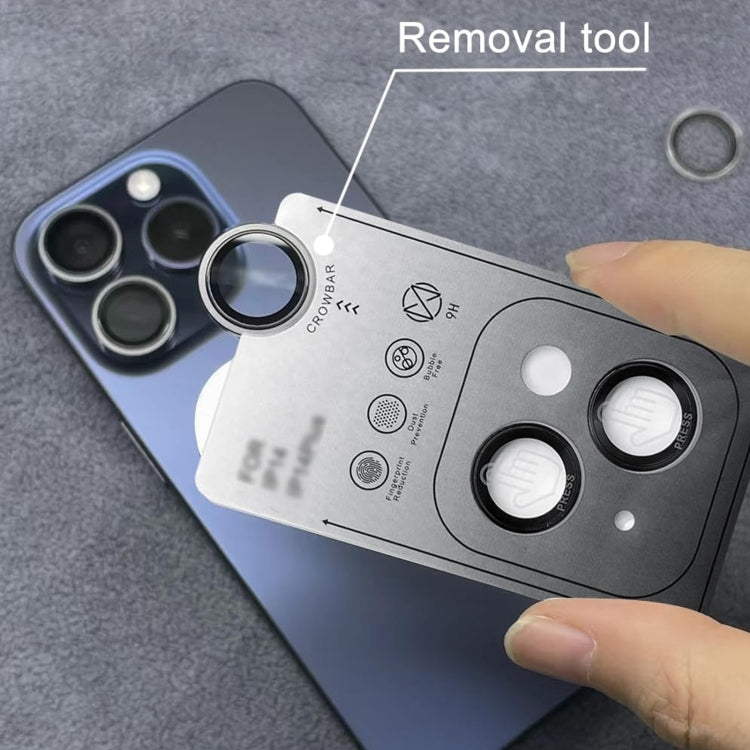 For iPhone 16 / 16 Plus Back Camera Cover Tempered Glass Lens Film(Silver) by buy2fix