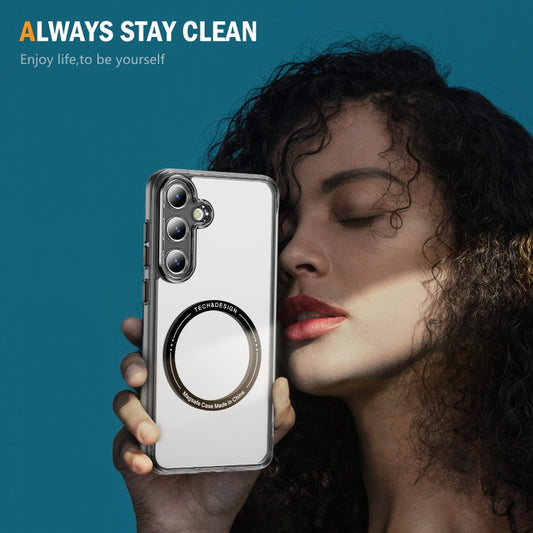 For Samsung Galaxy S24 5G Airbag Magsafe PC Hybrid TPU Phone Case(Clear Black) by buy2fix