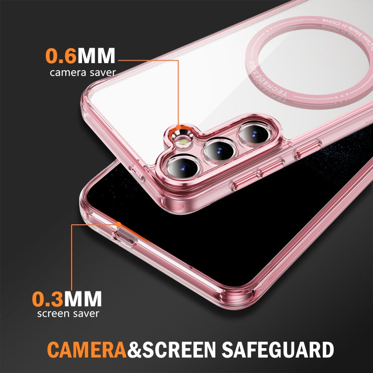 For Samsung Galaxy S24+ 5G Airbag Magsafe PC Hybrid TPU Phone Case(Clear Pink) by buy2fix