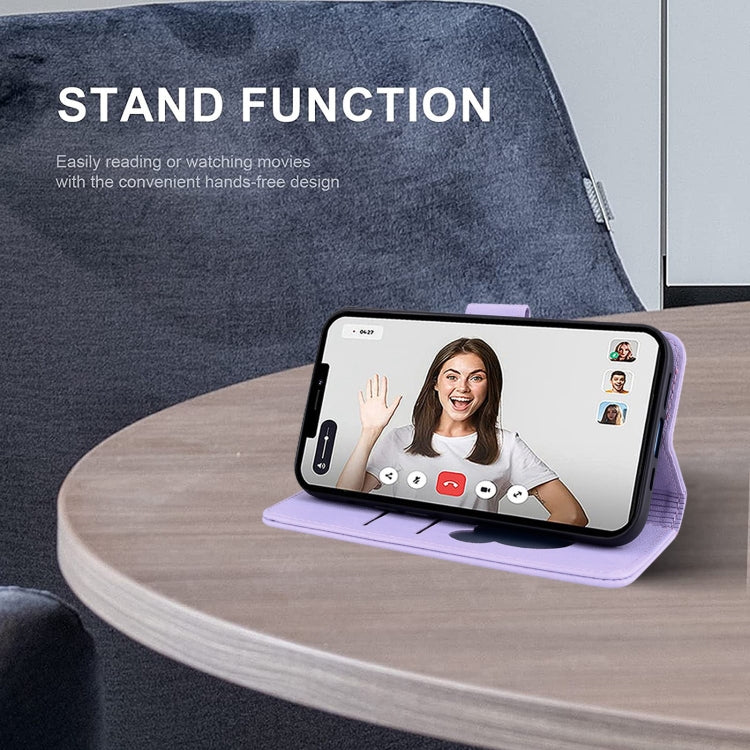 For Redmi K70 Ultra Cute Cat Embossed Leather Phone Case(Purple) by buy2fix