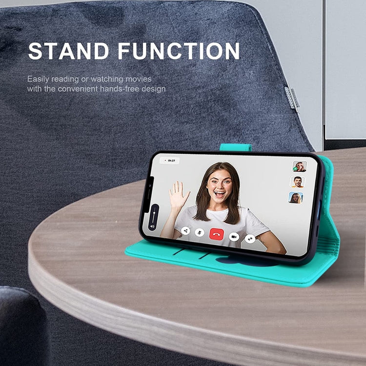 For Redmi K70 Ultra Cute Cat Embossed Leather Phone Case(Lake Blue) by buy2fix