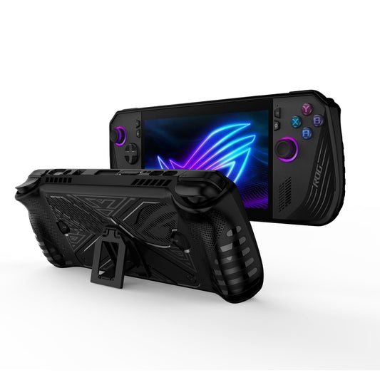 For ASUS ROG Ally X Game Console TPU Protective Case with Stand(Black) by buy2fix