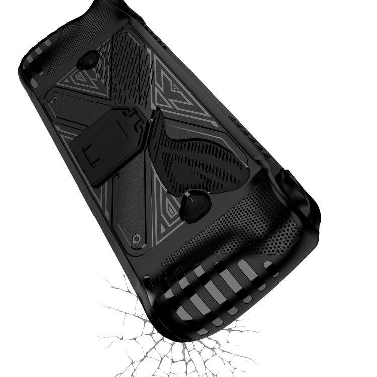 For ASUS ROG Ally X Game Console TPU Protective Case with Stand(Black) by buy2fix