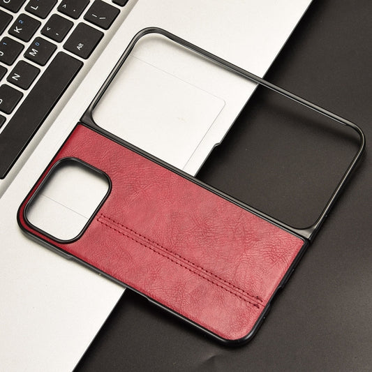 For Google Pixel 9 Pro Fold Cow Pattern Sewing Back Cover Phone Case(Red) by buy2fix