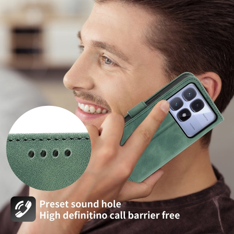 For Redmi K70 Ultra Dierfeng Dream Line TPU Hybrid PU Leather Phone Case(Green) by buy2fix