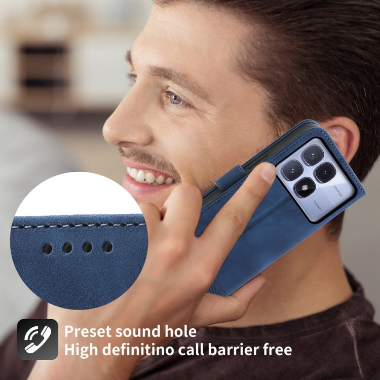 For Redmi K70 Ultra Dierfeng Dream Line TPU Hybrid PU Leather Phone Case(Blue) by buy2fix