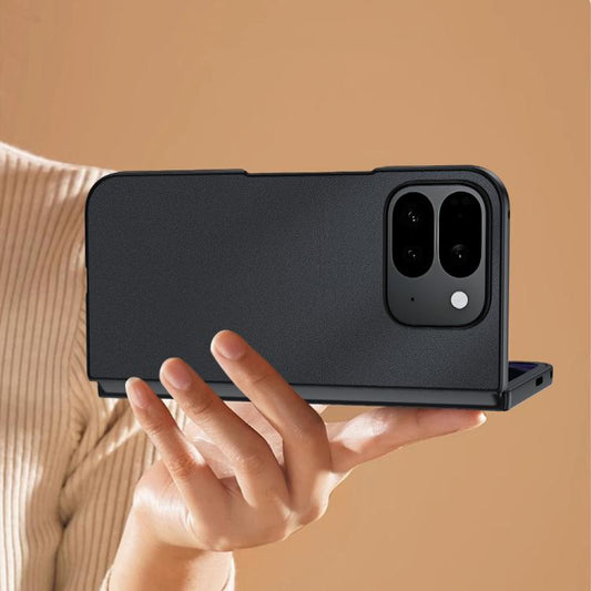 For Google Pixel 10 Pro Fold Ultra-thin Plain Skin Leather Phone Case(Black) - Google Cases by buy2fix | Online Shopping UK | buy2fix