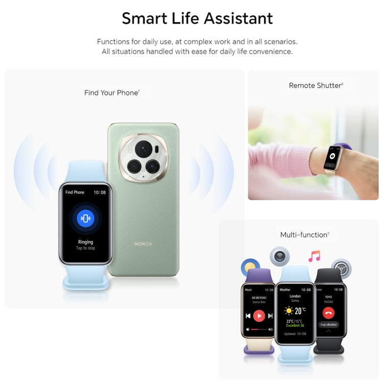 Honor Band 9, 1.57 inch AMOLED Screen, Support Heart Rate / Blood Oxygen / Sleep Monitoring, NFC Version(Purple) by Huawei