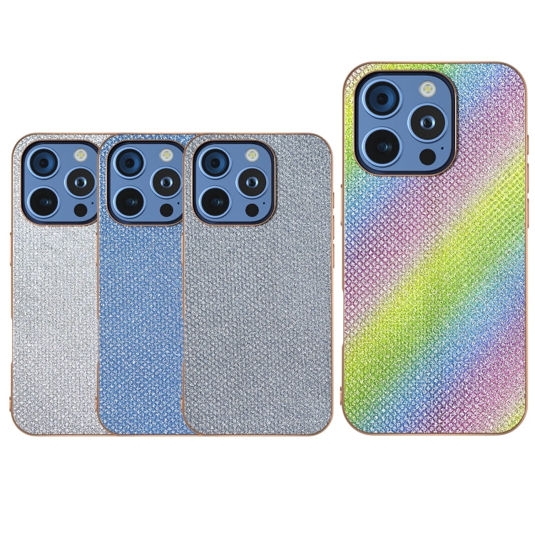 For iPhone 16 Pro Nano Plating Diamond Texture Phone Case(Black) by buy2fix
