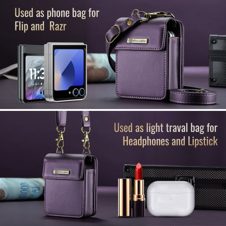 For Samsung Z Flip Series CaseMe Me50 Mini Lanyard Universal Bag(Purple) by CaseMe
