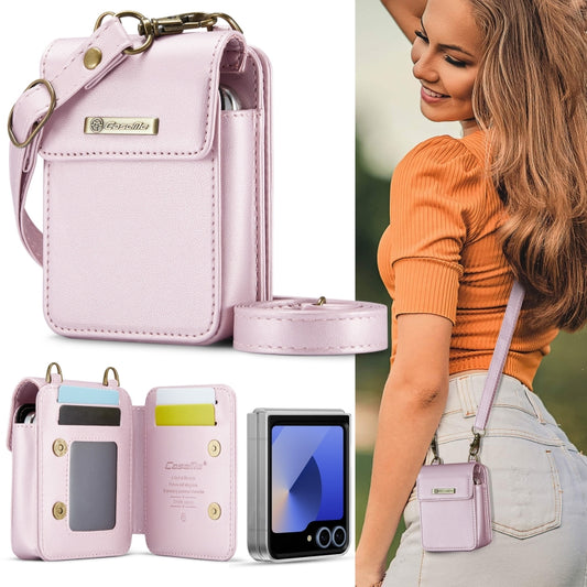 For Samsung Z Flip Series CaseMe Me50 Mini Lanyard Universal Bag(Pink) by CaseMe