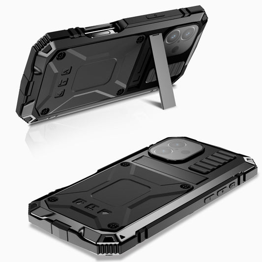For iPhone 16 Plus R-JUST Life Waterproof Dustproof Shockproof Phone Case(Black) by R-JUST