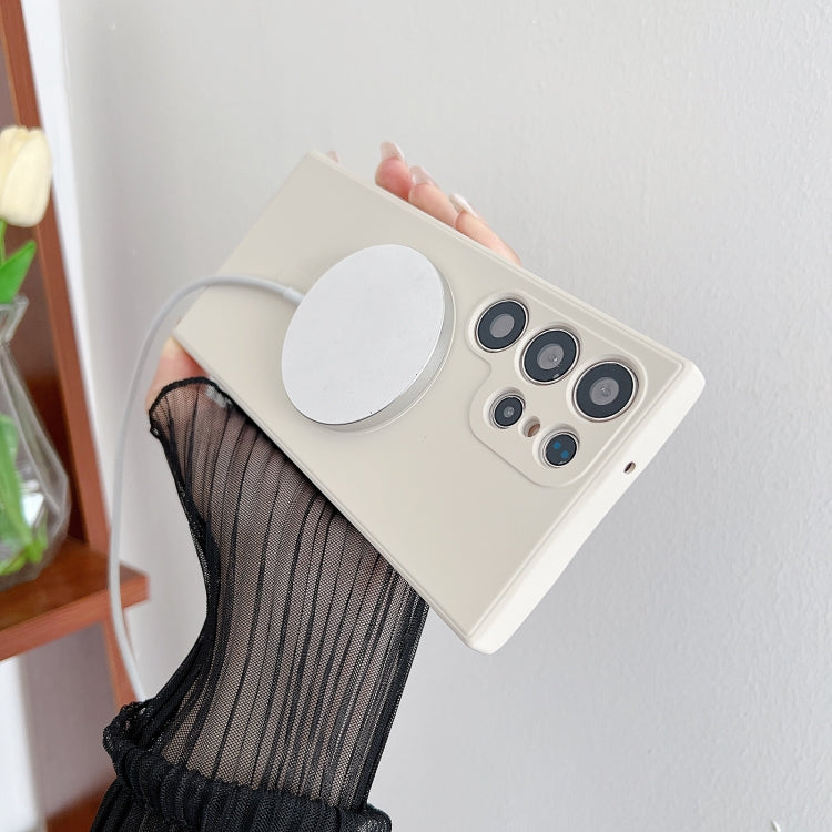 For Samsung Galaxy S24 Ultra 5G Solid Color Liquid Silicone MagSafe Magnetic Phone Case(Royal Blue) by buy2fix