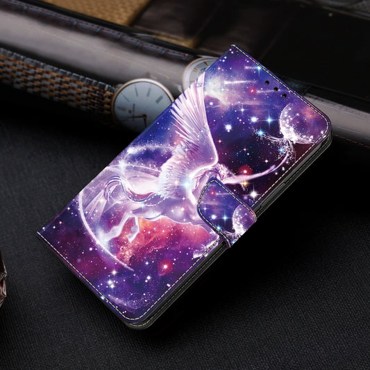 For Google Pixel 9 Pro XL Crystal Painted Leather Phone case(Unicorn) by buy2fix