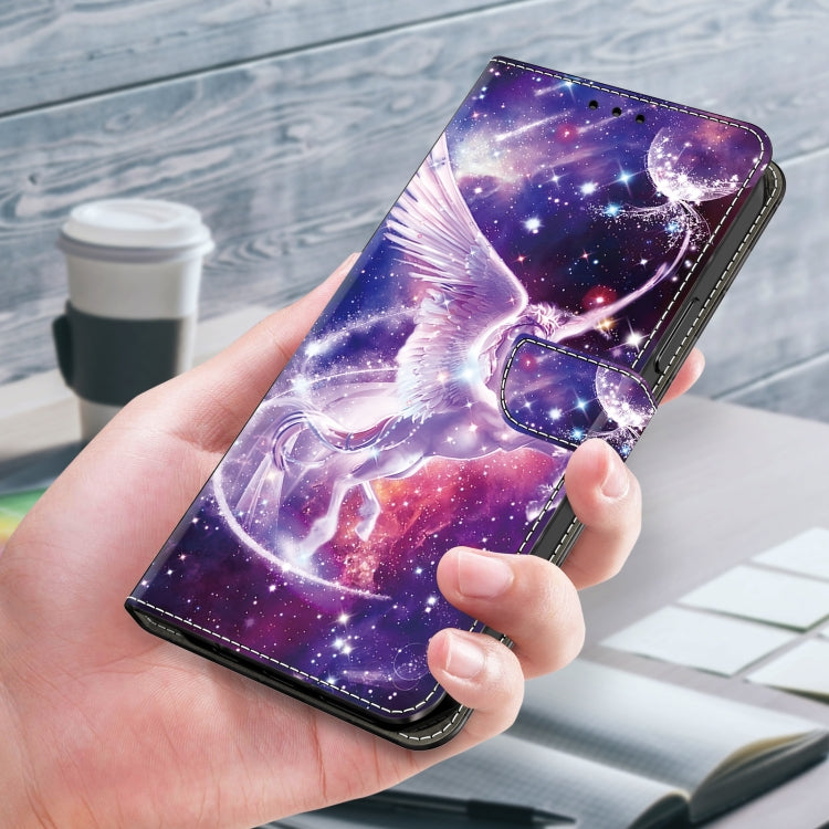 For iPhone 16 Pro Max Crystal Painted Leather Phone case(Unicorn) by buy2fix