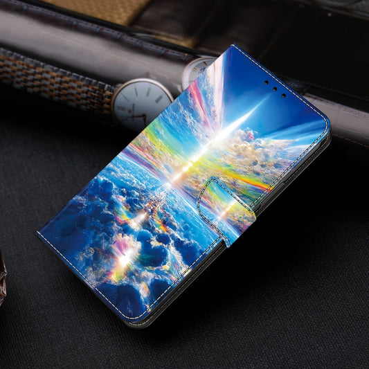 For iPhone 16 Pro Max Crystal Painted Leather Phone case(Colorful Sky) by buy2fix