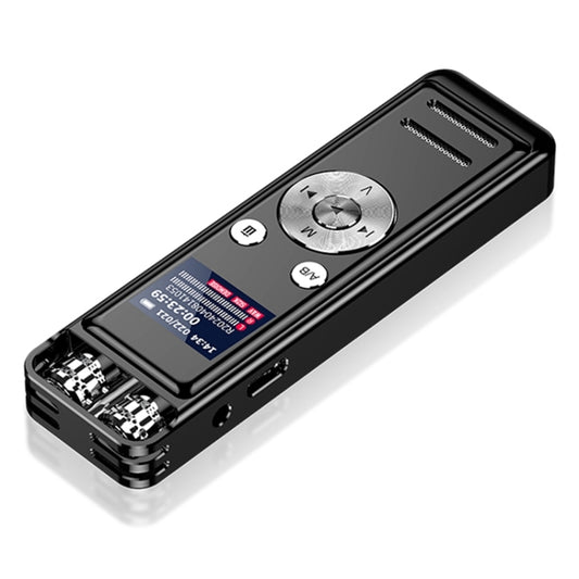 ZD43B Omnidirectional Dual Mic Smart Noise Reduction Voice Recorder, Memory:32GB(Black) by buy2fix