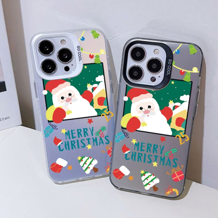 For iPhone 16 Plus Christmas Series PC Full Coverage Pattern Phone Case(CW038 White) by buy2fix