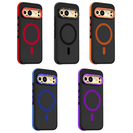 For Google Pixel 9 Pro XL Dual-Color Skin Feel Magsafe Magnetic Phone Case(Black) by buy2fix