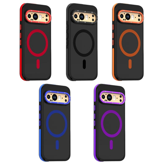 For Google Pixel 9 / 9 Pro Dual-Color Skin Feel Magsafe Magnetic Phone Case(Black) by buy2fix