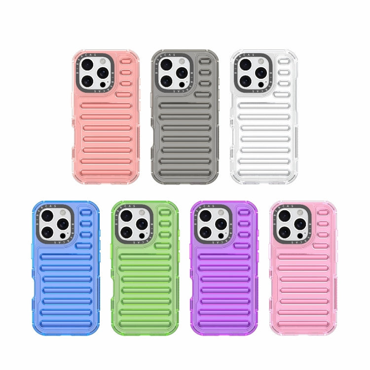 For iPhone 16 Pro High Transparency TPU Hybrid PC Airbag Phone Case(Transparent Green) by buy2fix