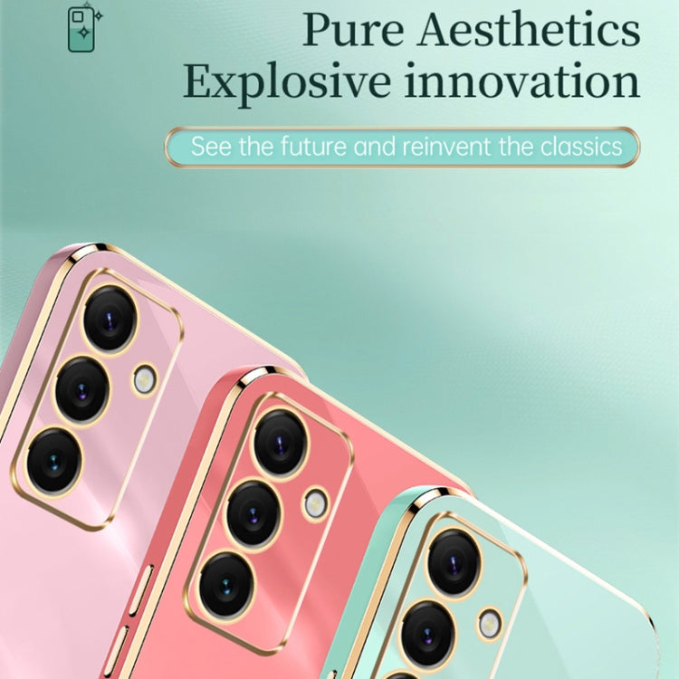 For Samsung Galaxy S24 FE 5G XINLI Straight Edge 6D Electroplate TPU Phone Case(Celestial Blue) by XINLI