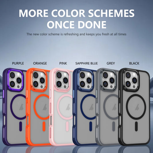 For iPhone 16 Pro Max Breathable Skin Feel Frosted MagSafe Magnetic Phone Case(Pink) by buy2fix