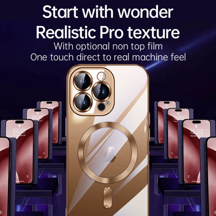 For iPhone 16 Pro Max SULADA MagSafe Plating TPU Shockproof Phone Soft Case(Gold) by SULADA