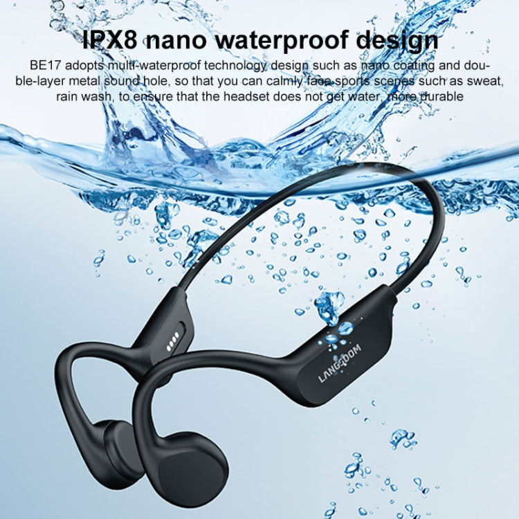 Langsdom BE17 Bone Conduction Waterproof Bluetooth Sports Earphone(Black) - Neck-mounted Earphone by Langsdom | Online Shopping UK | buy2fix