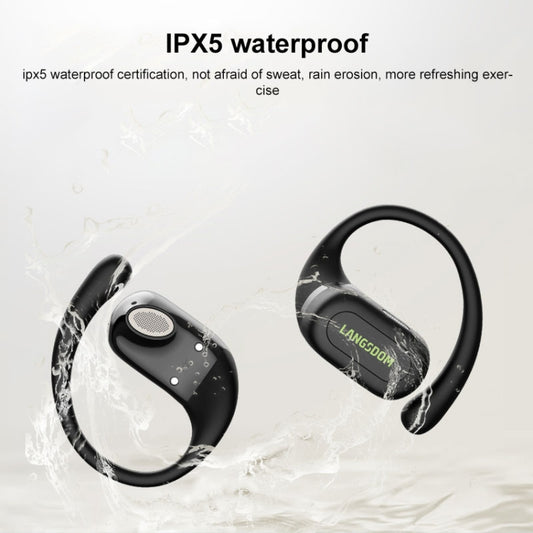 Langsdom TS19 Ear-mounted ENC Noise Reduction Wireless Bluetooth Earphone(Black Green) by Langsdom