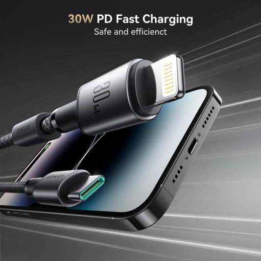 JOYROOM S-A50 3A 480Mbps Fast Charging Data Cable, Type-C to 8 Pin Cable, Length: 1.2m(Dark Gray) by JOYROOM