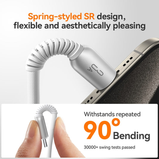 JOYROOM S-A51 Cutting-Edge Series 3A Fast Charging Data Cable, USB-A to 8 Pin Cable, Length: 1.2m(Light Gray) by JOYROOM