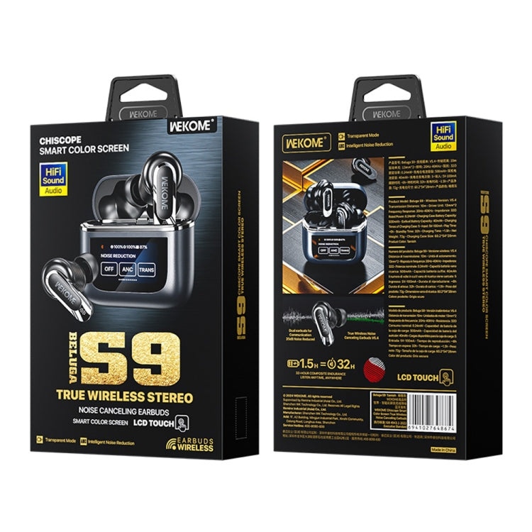 WK Beluga S9 Smart Color Screen True Wireless Noise Reduction Bluetooth Earphone(Grey) - TWS Earphone by WK | Online Shopping UK | buy2fix