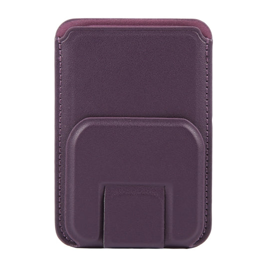 MagSafe Magnetic Wallet Card Square Fold Holder Case(Purple) - Adhesive Card Holders by buy2fix | Online Shopping UK | buy2fix