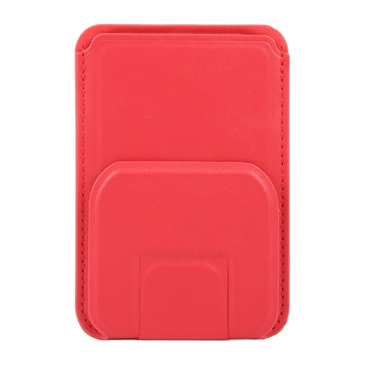 MagSafe Magnetic Wallet Card Square Fold Holder Case(Red) - Adhesive Card Holders by buy2fix | Online Shopping UK | buy2fix